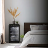 Frigidaire, 3.3 Cu. Ft. Retro Refrigerator, Glass Door, Black