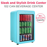 Frigidaire 3.3 Cu. Ft. Retro Refrigerator, Glass Door, Blue