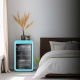 Frigidaire, 3.3 Cu. Ft. Retro Refrigerator, Glass Door, Blue