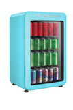 Frigidaire, 3.3 Cu. Ft. Retro Refrigerator, Glass Door, Blue