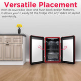Frigidaire 3.3 Cu. Ft. Compact Retro Refrigerator, Glass Door, Red