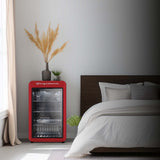 Frigidaire, 3.3 Cu. Ft. Retro Refrigerator, Glass Door, Red