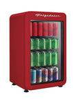 Frigidaire, 3.3 Cu. Ft. Retro Refrigerator, Glass Door, Red