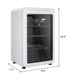 Frigidaire, 3.3 Cu. Ft. Retro Refrigerator, Glass Door, White