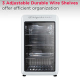Frigidaire 3.3 Cu. Ft. Compact Retro Refrigerator, Glass Door, White