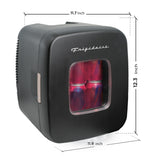Frigidaire, 12 Can/9 Liter Mini Personal Fridge Cooler, Black