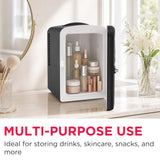 Frigidaire, 6 Can/4 Liter Mini Personal Fridge Cooler, Black