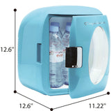 Frigidaire, 12 Can/9 Liter Mini Personal Fridge Cooler, Blue