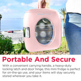 Frigidaire 12 Can/9 Liter Mini Personal Fridge Cooler, Pink