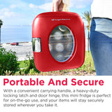 Frigidaire 12 Can/9 Liter Mini Personal Fridge Cooler, Red