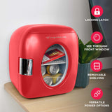 Frigidaire 12 Can/9 Liter Mini Personal Fridge Cooler, Red