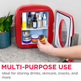 Frigidaire 12 Can/9 Liter Mini Personal Fridge Cooler, Red