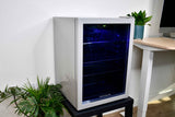 Frigidaire, 88 Can/25 Bottle, 2.6 Cu. Ft. Wine/Beverage Center, Glass Door, Grey