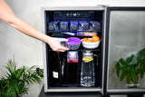 Frigidaire, 88 Can/25 Bottle, 2.6 Cu. Ft. Wine/Beverage Center, Glass Door, Grey