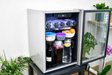 Frigidaire, 88 Can/25 Bottle, 2.6 Cu. Ft. Wine/Beverage Center, Glass Door, Grey