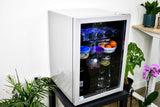 Frigidaire, 88 Can/25 Bottle, 2.6 Cu. Ft. Wine/Beverage Center, Glass Door, Grey