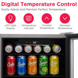 Frigidaire 88 Can/25 Bottle, 2.6 Cu. Ft. Wine/Beverage Center, Glass Door, Grey