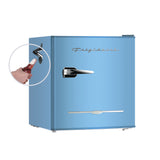 Frigidaire, 1.6 Cu. Ft. Retro Compact Refrigerator, Built-In Side Bottle Opener, Blue