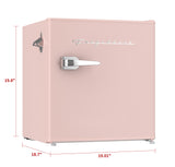 Frigidaire, 1.6 Cu. Ft. Retro Compact Refrigerator, Built-In Side Bottle Opener, Coral