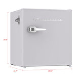 Frigidaire, 1.6 Cu. Ft. Retro Compact Refrigerator, Built-In Side Bottle Opener, Moonbeam