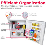 Frigidaire, 1.6 Cu. Ft. Retro Compact Refrigerator, Built-In Side Bottle Opener, Moonbeam