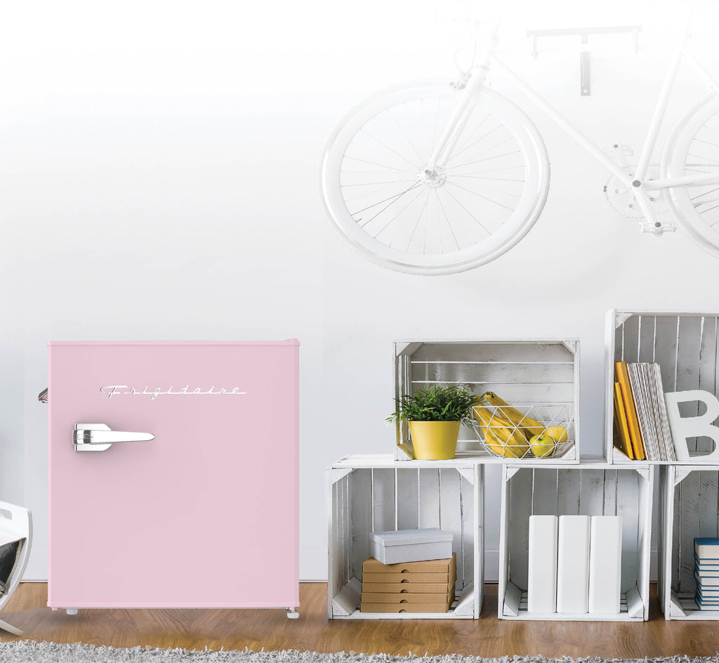 Frigidaire, 1.6 Cu. Ft. Retro Compact Refrigerator, Built-In Side Bottle Opener, Pink