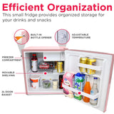 Frigidaire, 1.6 Cu. Ft. Retro Compact Refrigerator, Built-In Side Bottle Opener, Pink