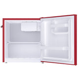 Frigidaire, 1.6 Cu. Ft. Retro Compact Refrigerator, Built-In Side Bottle Opener, Red