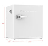 Frigidaire, 1.6 Cu. Ft. Retro Compact Refrigerator, Built-In Side Bottle Opener, White