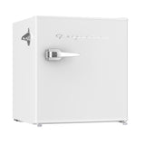 Frigidaire, 1.6 Cu. Ft. Retro Compact Refrigerator, Built-In Side Bottle Opener, White