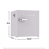 Frigidaire, 1.6 Cu. Ft. Retro Compact Refrigerator, Built-In Side Bottle Opener, Moonbeam