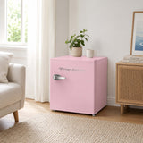 Frigidaire, 1.6 Cu. Ft. Retro Compact Refrigerator, Pink, Built-In Bottle Opener