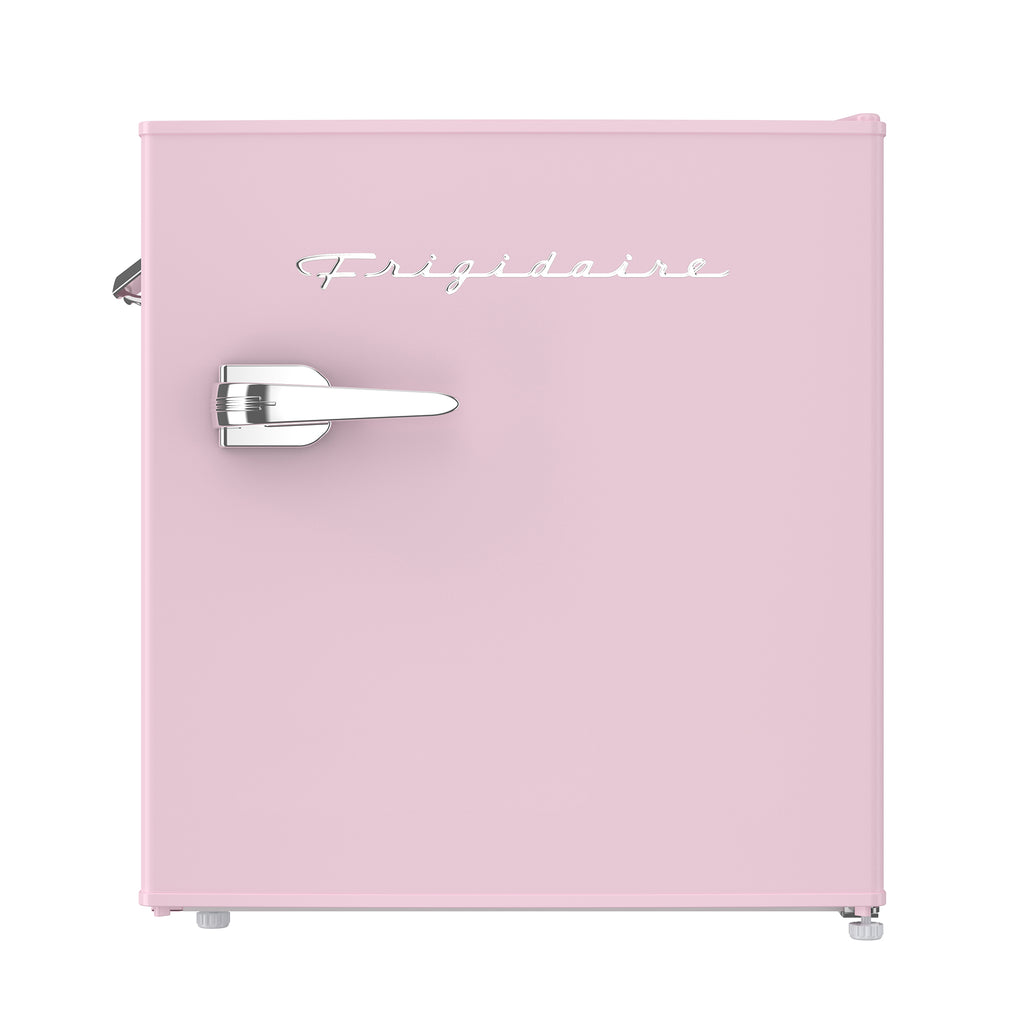 Frigidaire, 1.6 Cu. Ft. Retro Compact Refrigerator, Pink, Built-In Bottle Opener