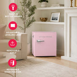 Frigidaire, 1.6 Cu. Ft. Retro Compact Refrigerator, Pink, Built-In Bottle Opener