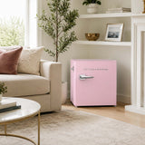 Frigidaire, 1.6 Cu. Ft. Retro Compact Refrigerator, Pink, Built-In Bottle Opener