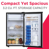Frigidaire, 3.2 Cu. Ft. Compact Refrigerator, Platinum