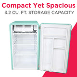 Frigidaire, 3.2 Cu. Ft. Retro Compact Refrigerator, Mint