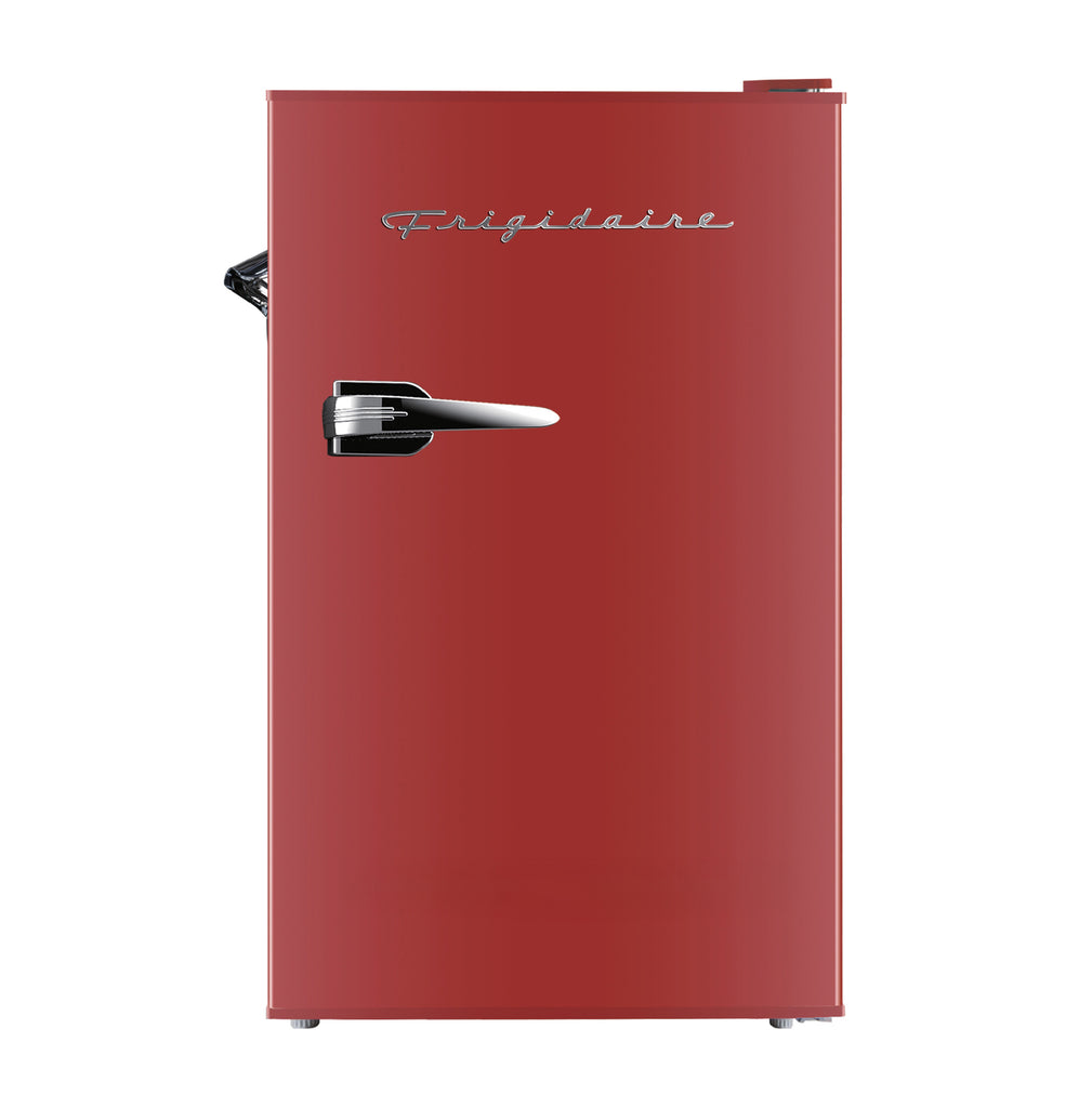 Frigidaire, 3.2 Cu. Ft. Retro Compact Refrigerator, Built-In Side Bottle Opener, Red