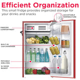 Frigidaire, 3.2 Cu. Ft. Retro Compact Refrigerator, Built-In Side Bottle Opener, Red