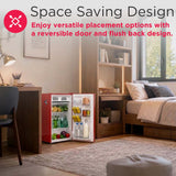 Frigidaire, 3.2 Cu. Ft. Retro Compact Refrigerator, Built-In Side Bottle Opener, Red