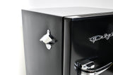 Frigidaire, 3.2 Cu. Ft. Retro Compact Refrigerator, Built-In Side Bottle Opener, Black