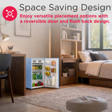 Frigidaire, 3.2 Cu. Ft. Retro Compact Refrigerator, Built-In Side Bottle Opener, Blue