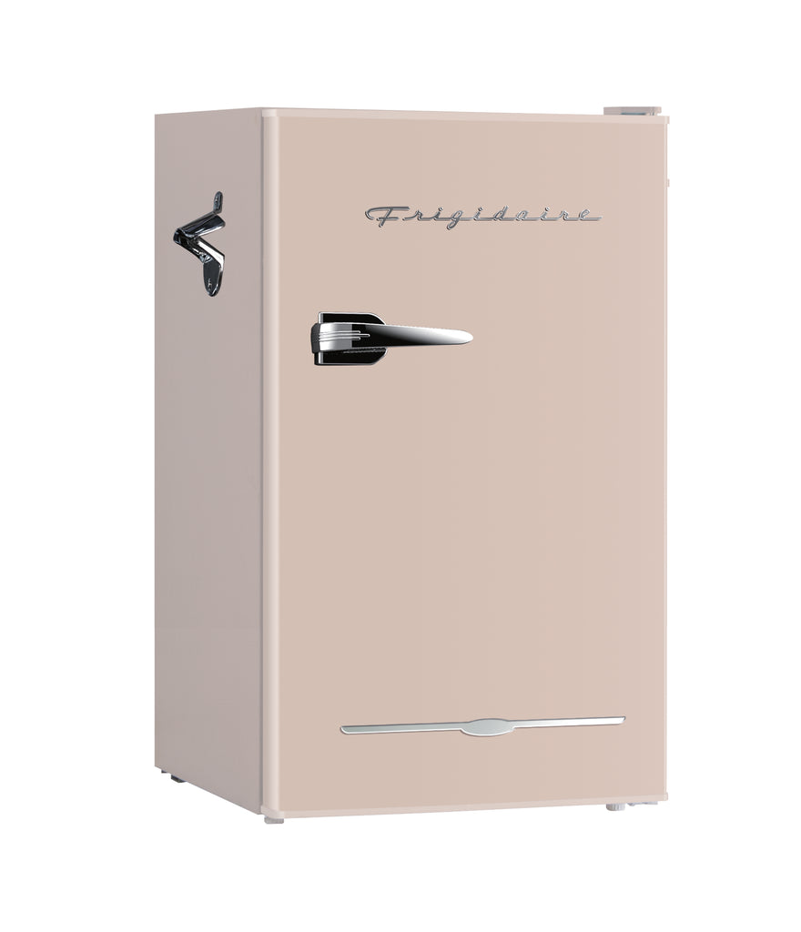 Frigidaire, 3.2 Cu. Ft. Retro Compact Refrigerator, Built-In Side Bottle Opener, Coral