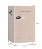 Frigidaire, 3.2 Cu. Ft. Retro Compact Refrigerator, Built-In Side Bottle Opener, Coral