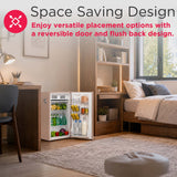 Frigidaire, 3.2 Cu. Ft. Retro Compact Refrigerator, Built-In Side Bottle Opener, Coral