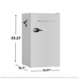 Frigidaire, 3.2 Cu. Ft. Retro Compact Refrigerator, Built-In Side Bottle Opener, Moonbeam