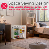 Frigidaire, 3.2 Cu. Ft. Retro Compact Refrigerator, Built-In Side Bottle Opener, Moonbeam