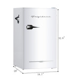 Frigidaire, 3.2 Cu. Ft. Retro Compact Refrigerator, Built-In Side Bottle Opener, White