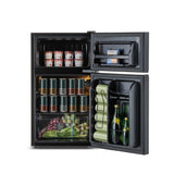 Frigidaire, 3.1 Cu. Ft. Refrigerator, Glass Two Door, Black