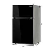 Frigidaire, 3.1 Cu. Ft. Refrigerator, Glass Two Door, Black